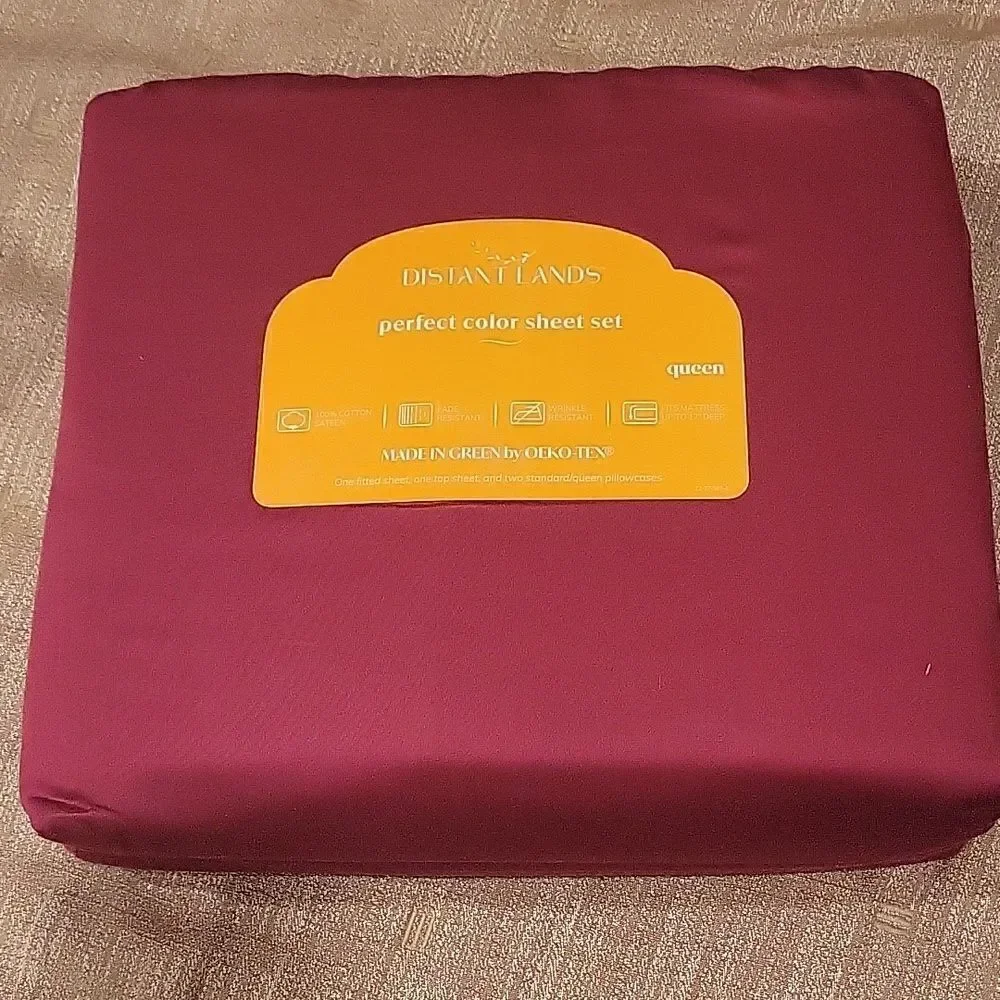 Distant Lands Perfect Color Wrinkle Resistant Sheet, Queen